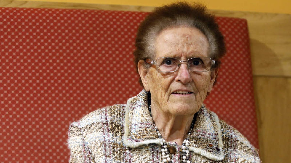 Natividad Díez Álvarez, en la residencia de La Virgen del Camino.