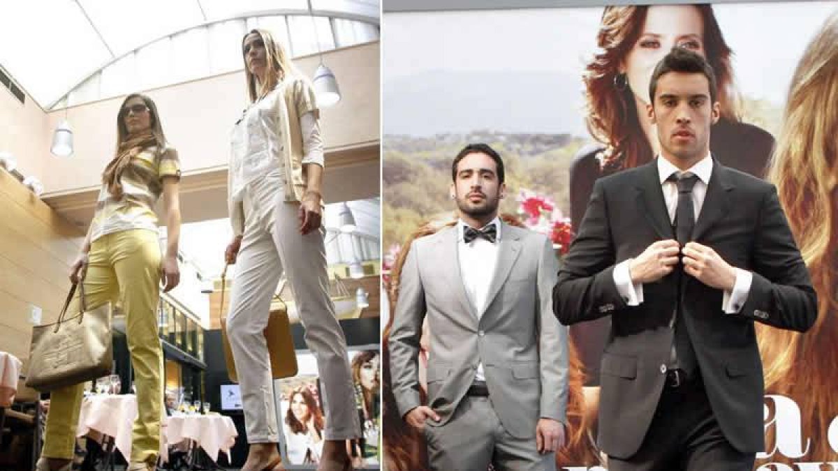 Entre las propuestas del desfile de ayer se incluyen vestidos de colores llamativos junto a tonos más suaves y el clásico traje de chaqueta para hombre.