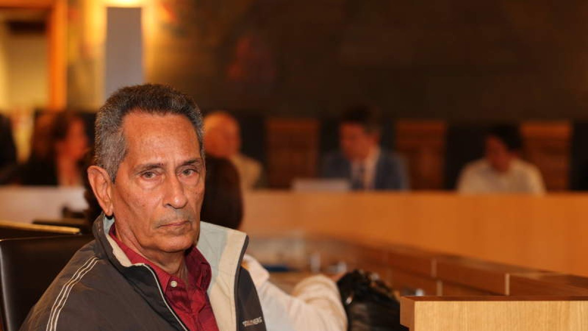 Marcos Fernández, durante la recepción en la Diputación