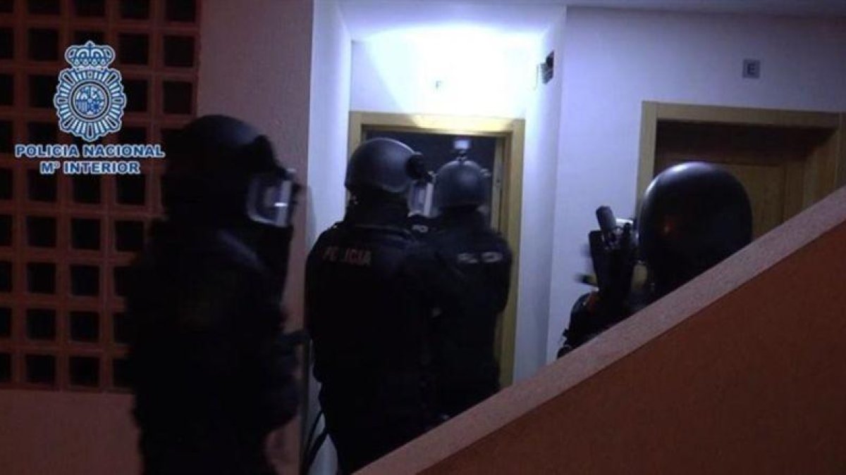 Detención policial del yihadista en Málaga.