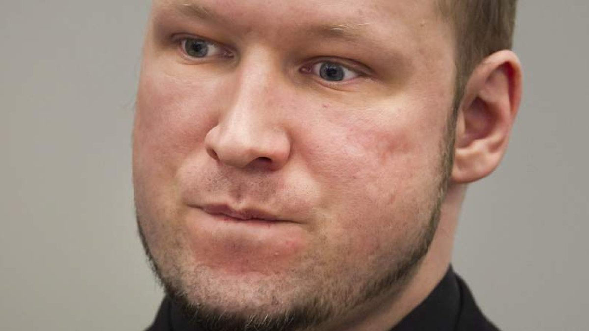 El asesino noruego Anders Breivik durante el juicio.