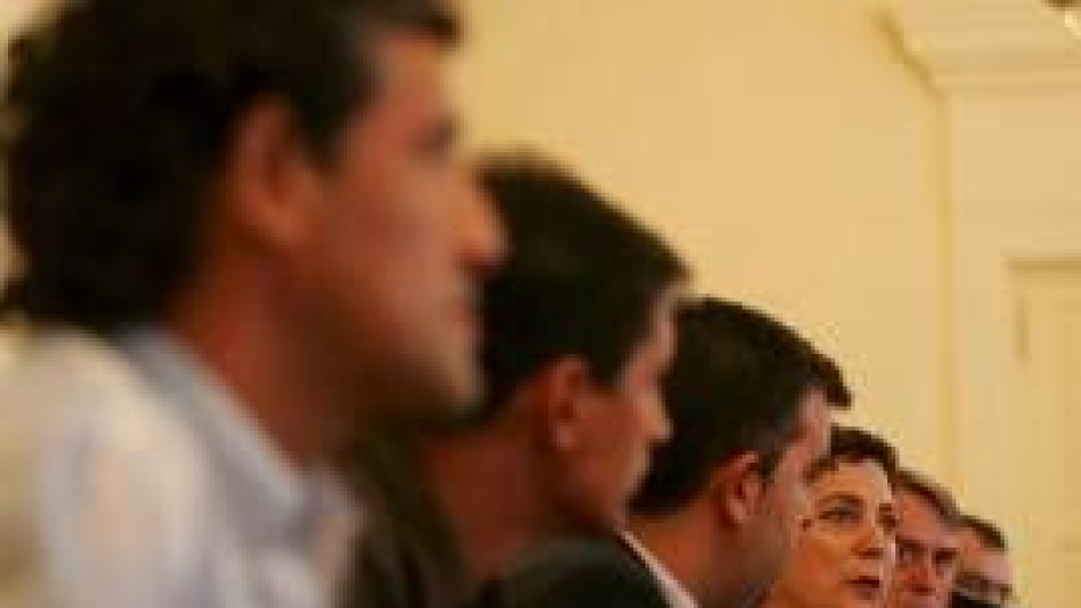 Mercedes Gallizo durante la firma del convenio con la Fundación Carriegos