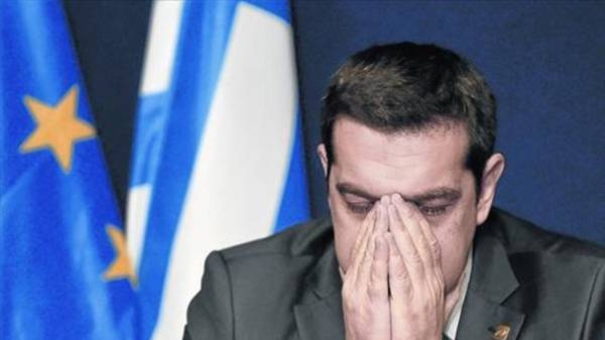 Alexis Tsipras durante la rueda de prensa que ofreció al terminar el Consejo Euopeo.