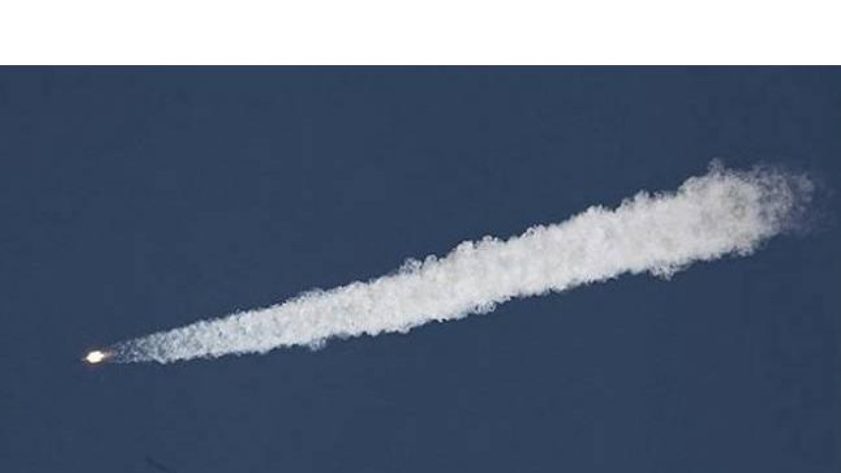 El carguero 'Progress', el pasado 28 de abril, cuando fue lanzado rumbo a la EEI.