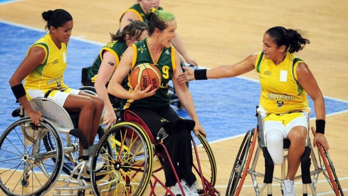 Liesl Tesch, durante la competición olímpica en 2008.