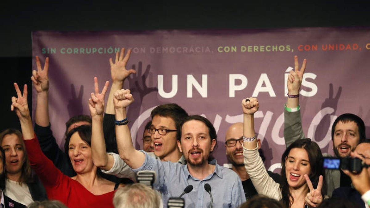 Iglesias, tras su comparecencia para valorar los resultados electorales.
