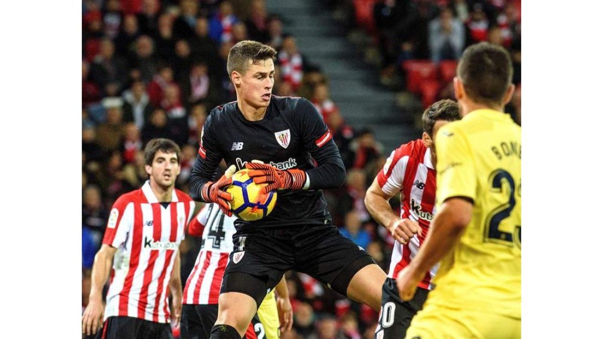 El portero del Atheltic Kepa Arrizabalaga, ante el Villarreal esta temporada. JAVIER ZORRILLA
