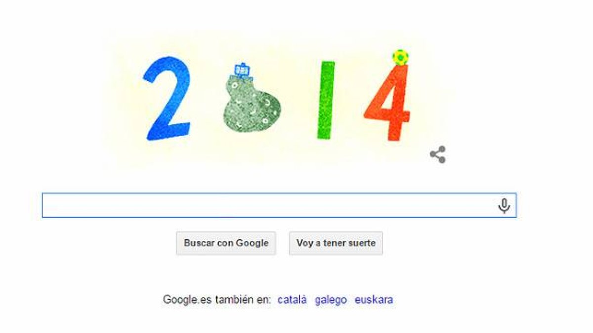 GOOGLE Doodle de Google, en el que recuerda las tendencias del 2014.