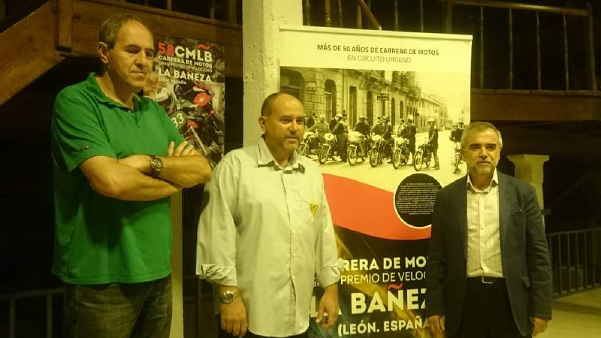 José Ignacio Salgado, José Javier Morla y José Miguel Palazuelo en la presentación de la 58ª edición del Gran Premio de Velocidad. TRANCA