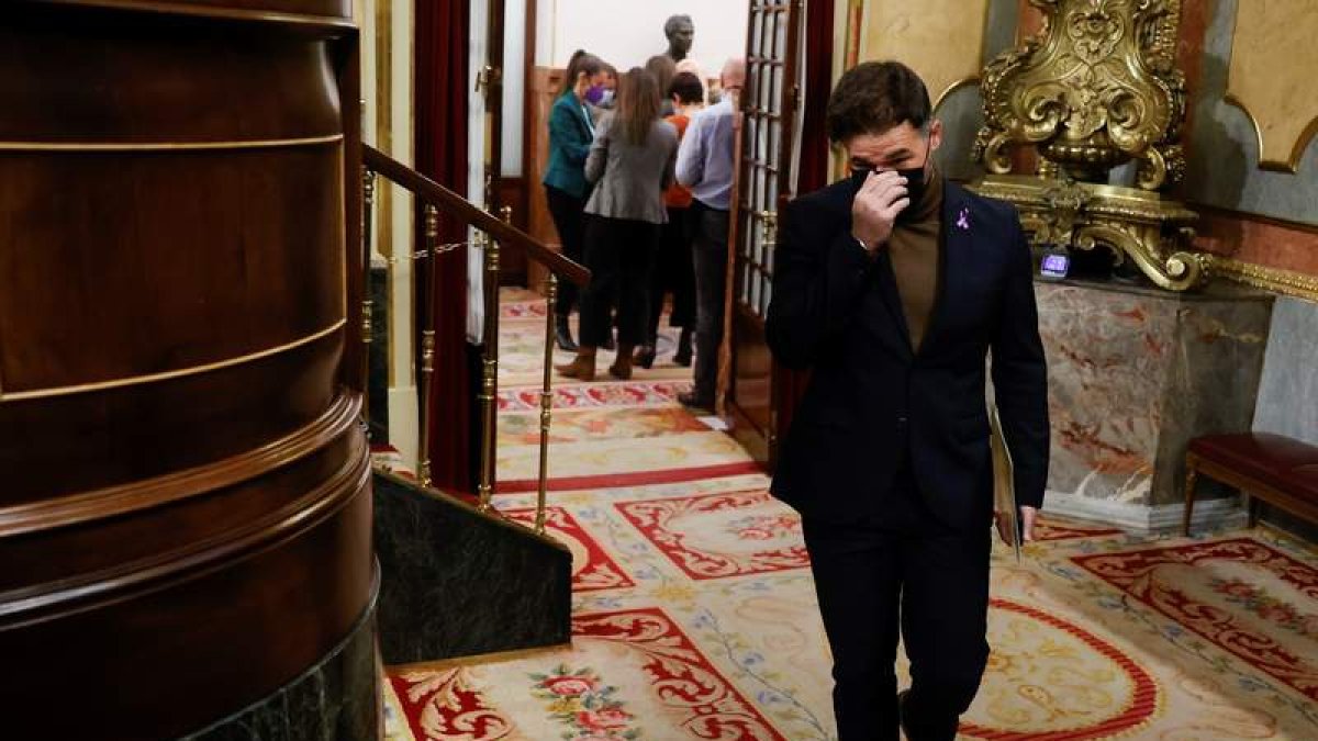 El portavoz de ERC en el Congreso, Gabriel Rufián. JUAN CARLOS HIDALGO