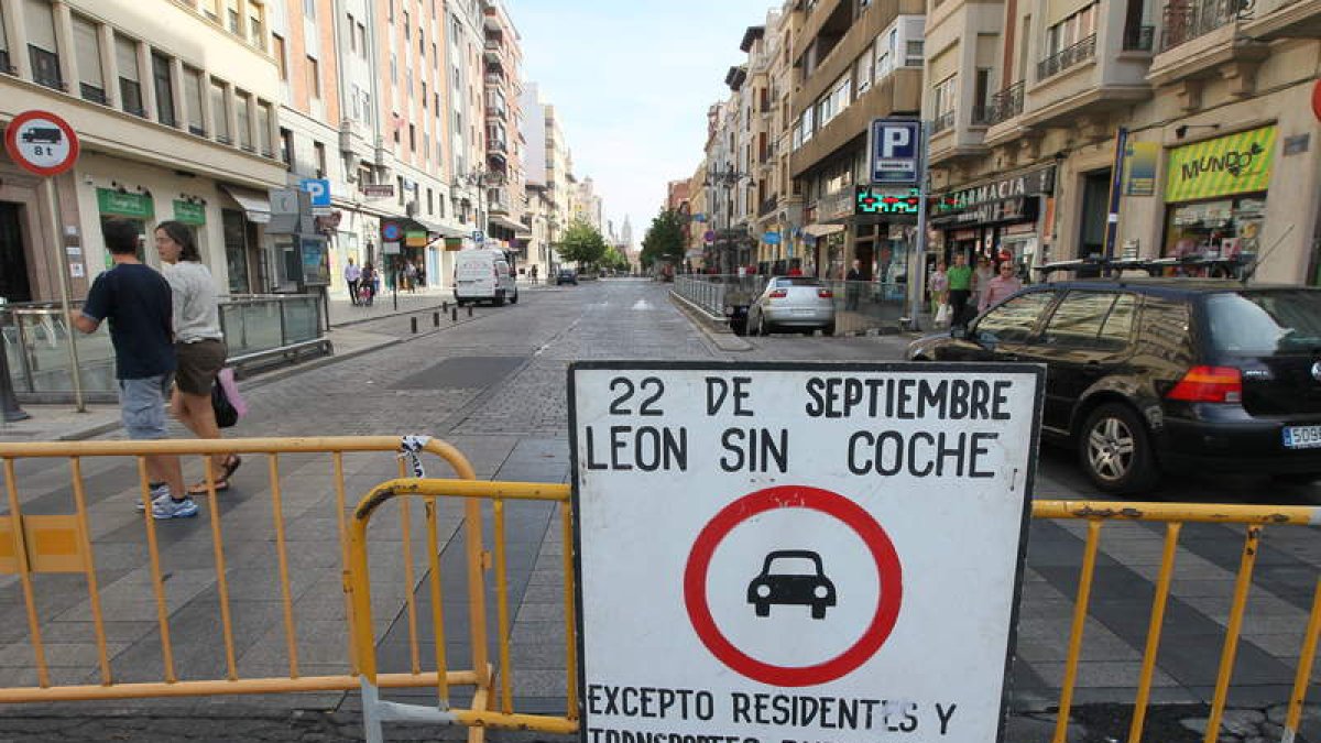 Imagen de Ordoño II cortado en la Semana de la Movilidad celebrada el año pasado.