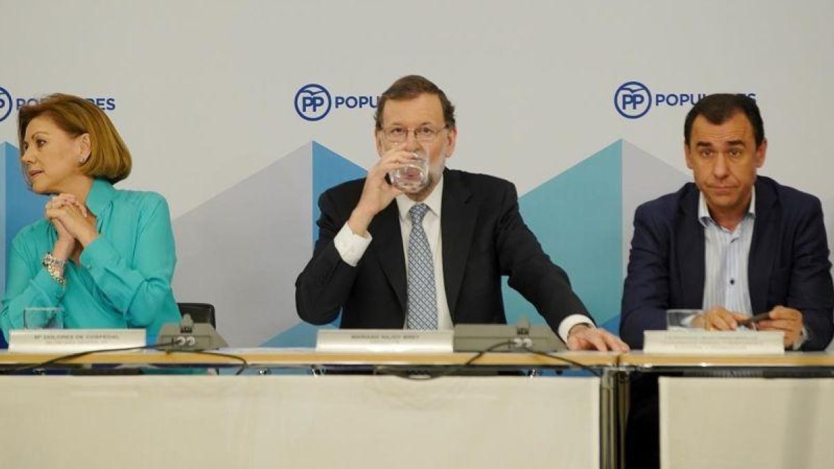 Mariano Rajoy presidiendo el Comité Ejecutivo de Partido Popular.