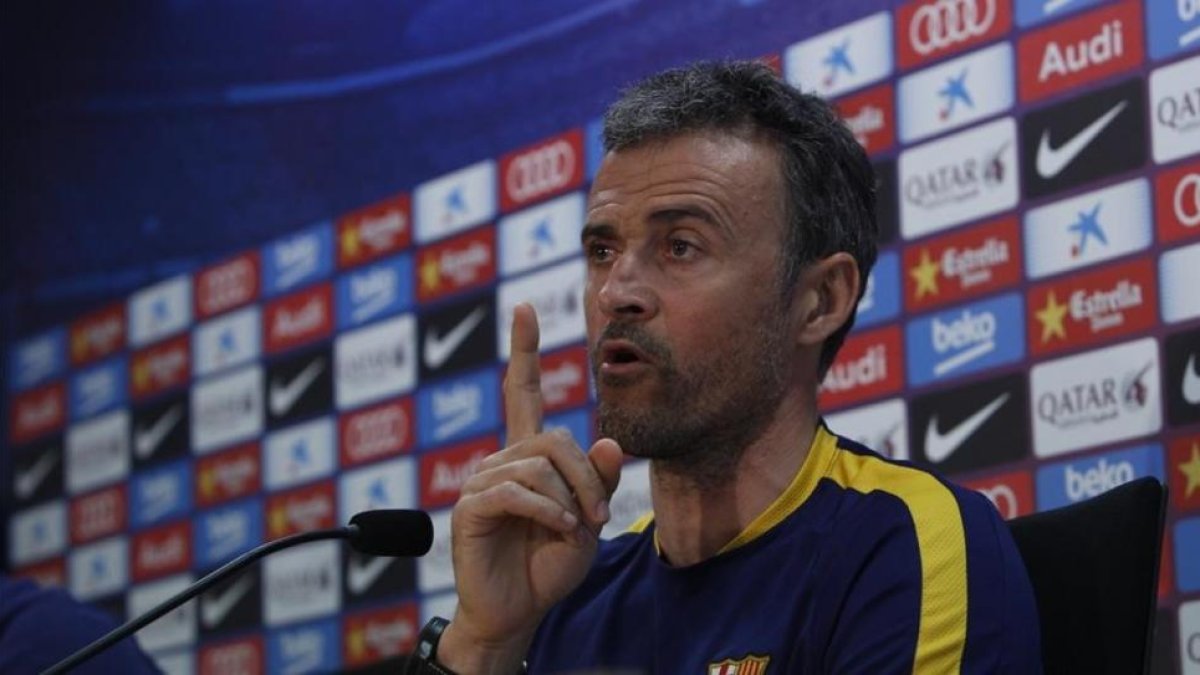 Luis Enrique, durante la rueda de prensa previa al encuentro ante el Deportivo