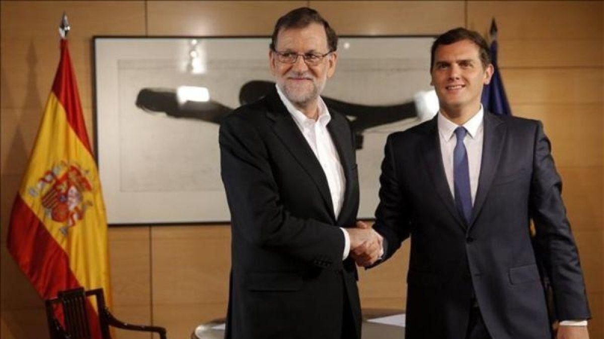 Mariano Rajoy y Albert Rivera, en su último encuentro en el Congreso.