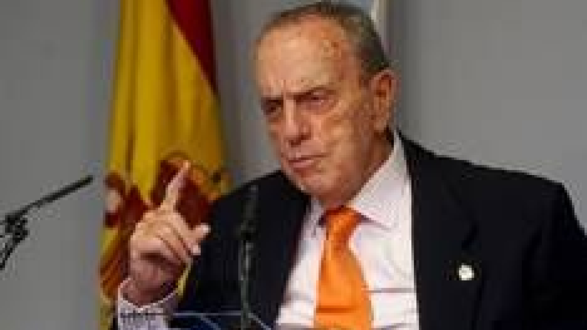 Manuel Fraga, ayer tras el consejo de Gobierno celebrado en la Xunta