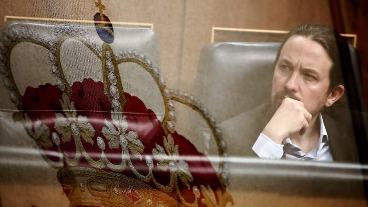 Pablo Iglesias, vicepresidente del Gobierno, en el Congreso. MARISCAL