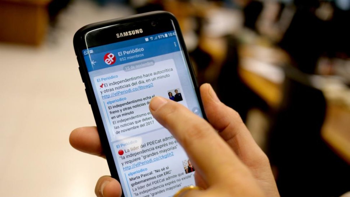 El canal de Telegram de EL PERIÓDICO