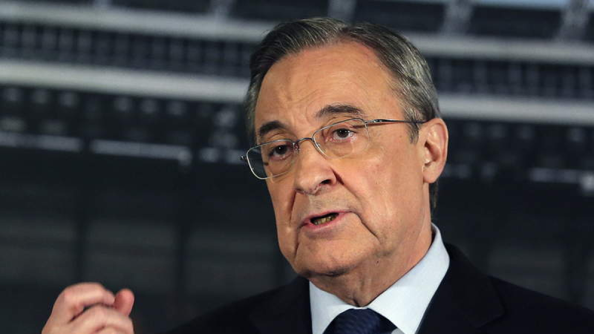 Florentino Pérez considera que la Supertliga llega para salvar el fútbol de la ruina. BALLESTEROS