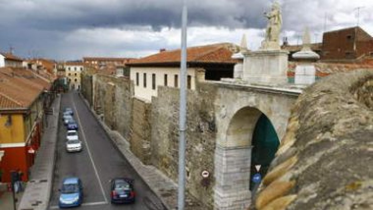 Imagen del tramo de la muralla que se restaurará.