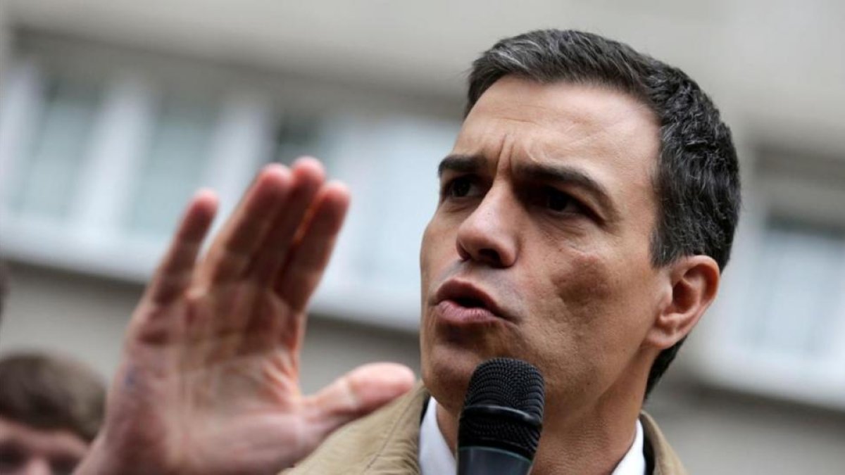 Pedro Sánchez, este jueves en Pontevedra.