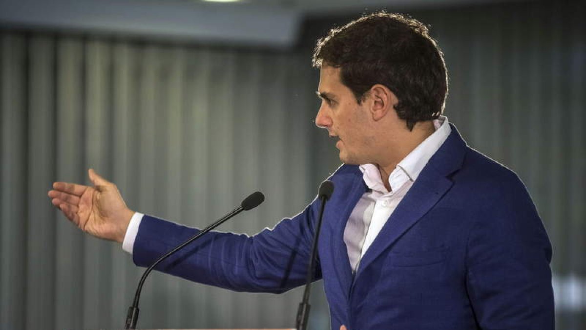 Rivera, durante su comparecencia ante los medios.