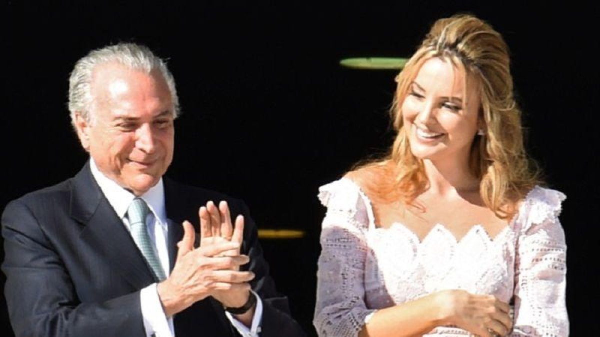 El presidente de Brasil y su esposa.