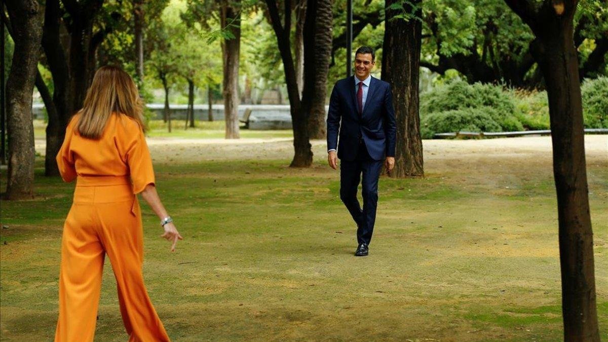 Susana Díaz y Pedro Sánchez, el pasado 26 de octubre en Sevilla.