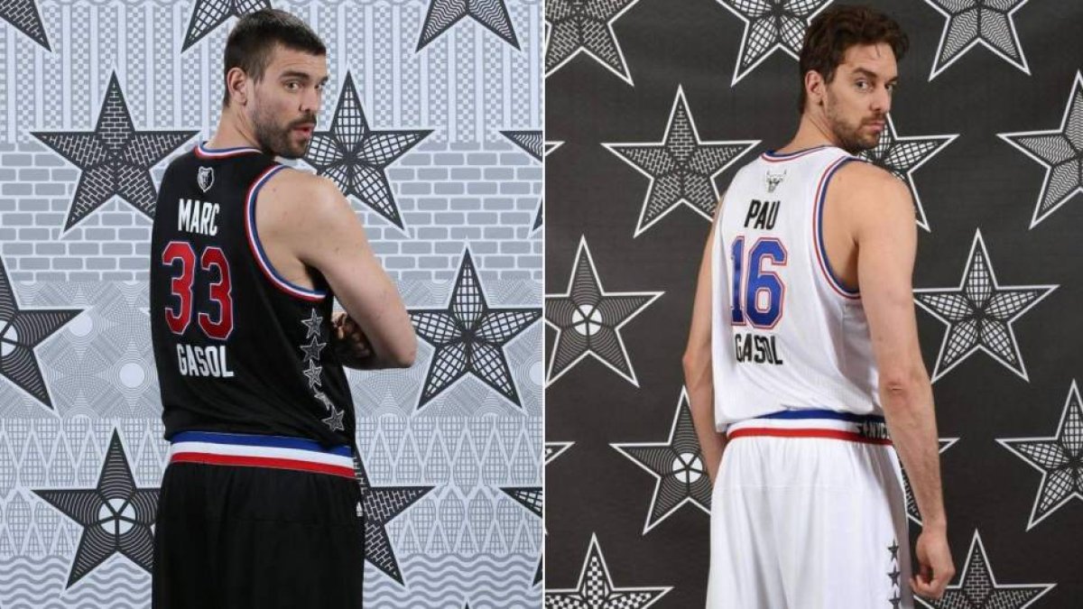 Marc y Pau Gasol fueron protagonistas del ‘Partido de las Estrellas’. Eso sí, uno en las filas de la Conferencia Oeste y otro en el Este.