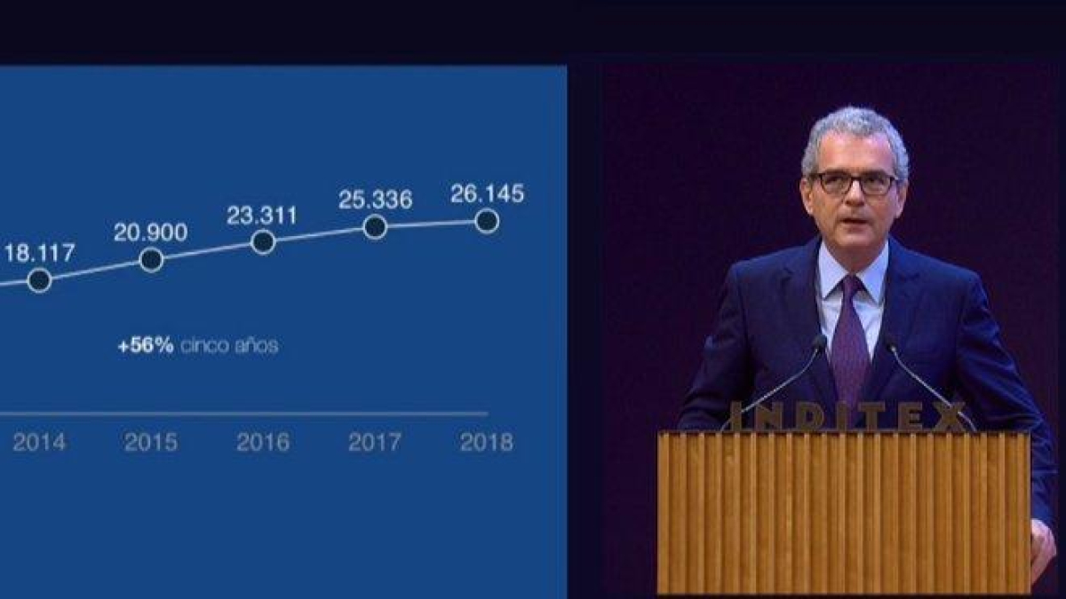 Pablo Isla, durante la junta de accionistas.