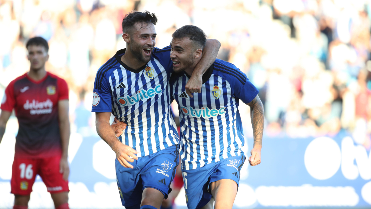 Sibille fue el autor del gol de la Deportiva. L. DE LA MATA