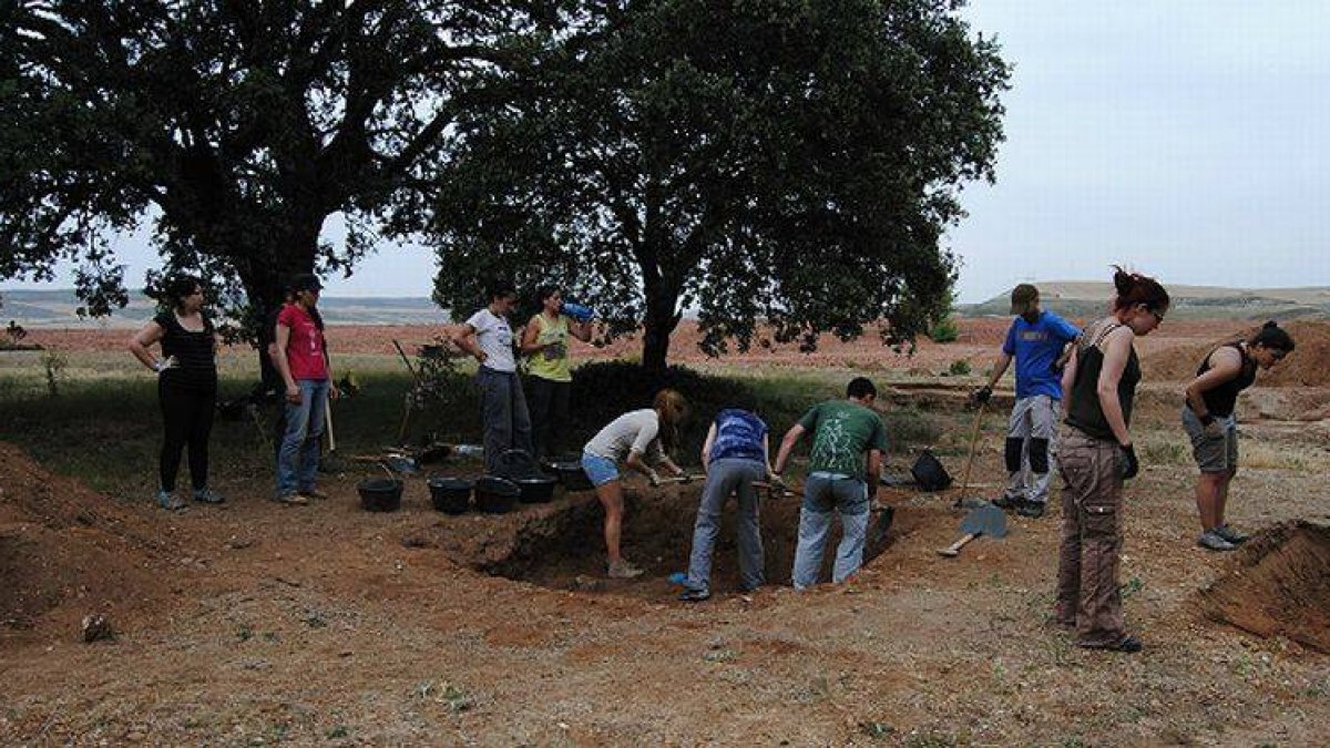 Excavaciones de las fosas comunes de las víctimas del franquismo en el Monte de Estépar (Burgos).
