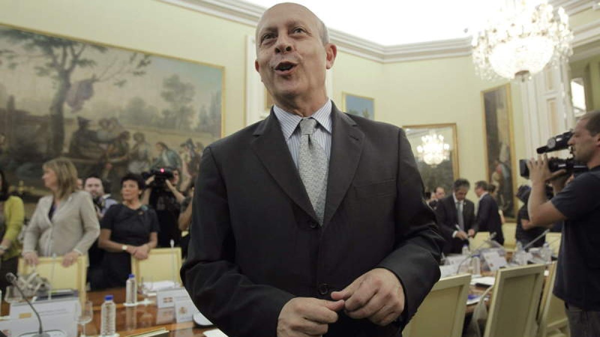 El ministro de Educación, José Ignacio Wert, antes del inicio de la Conferencia Sectorial de Educación.