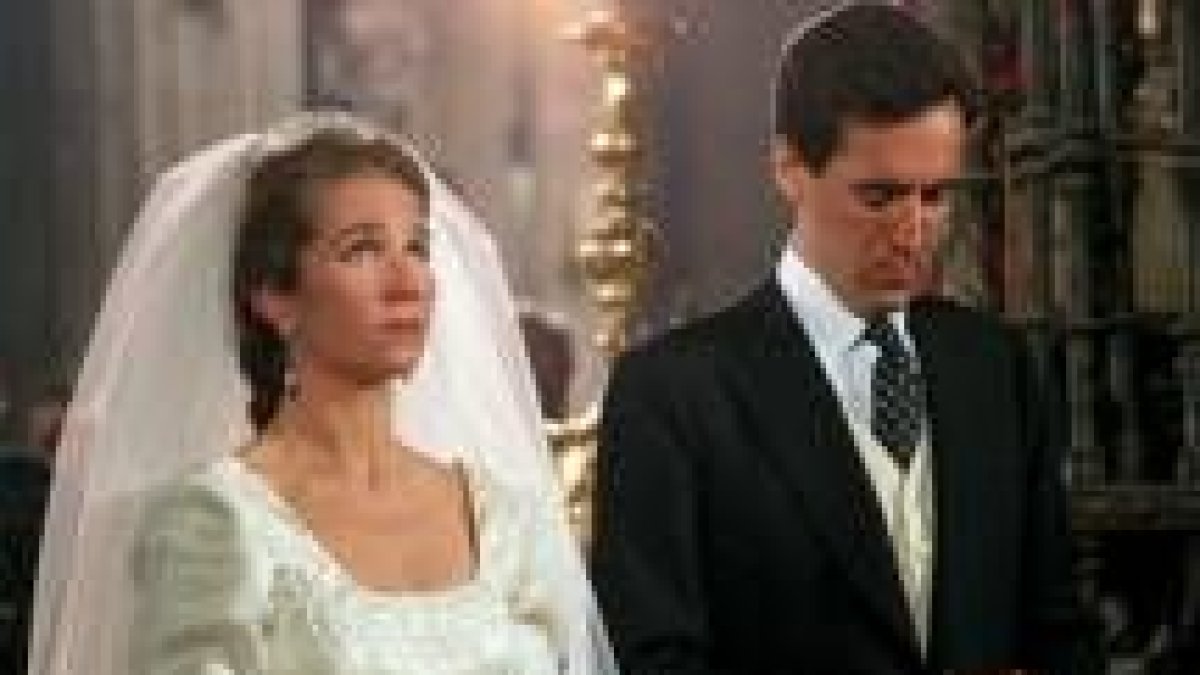 La infanta Elena y Jaime de Marichalar, el día de su boda en marzo de 1995