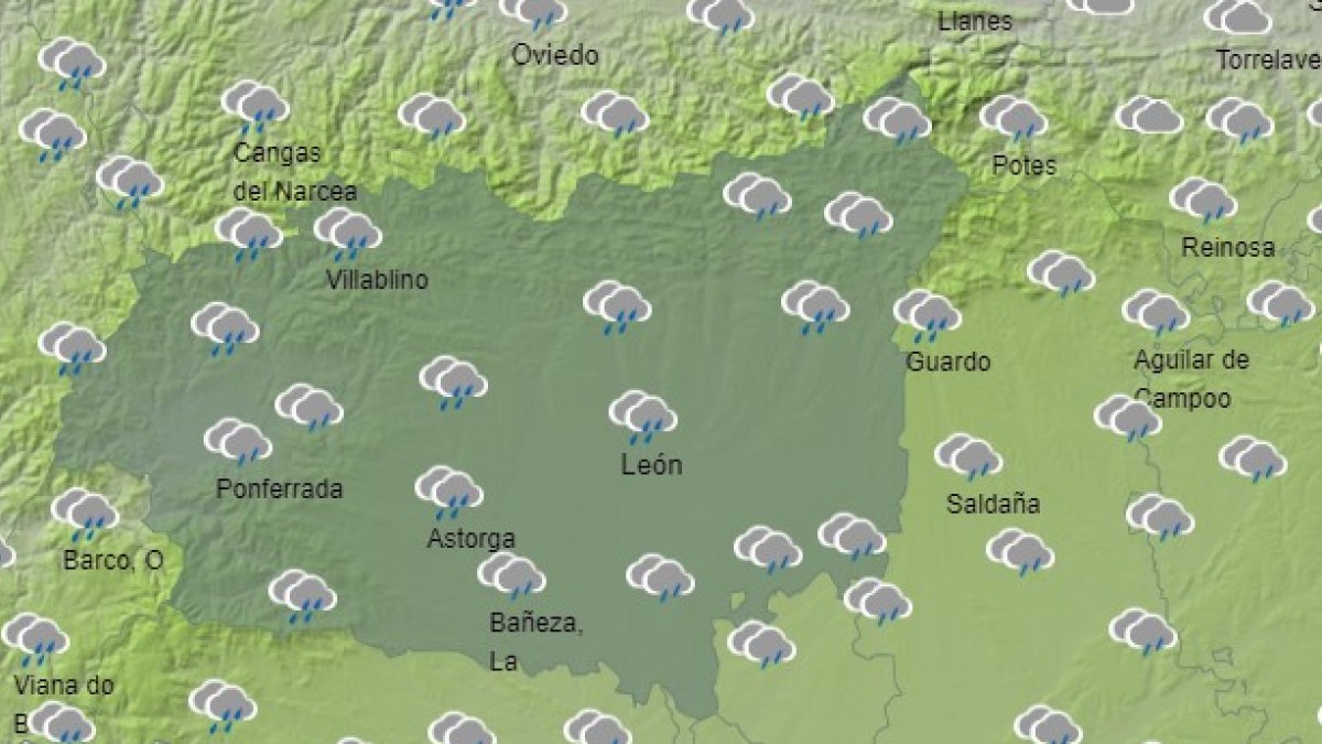 Previsión del tiempo para el 24 de noviembre en León. AEMET