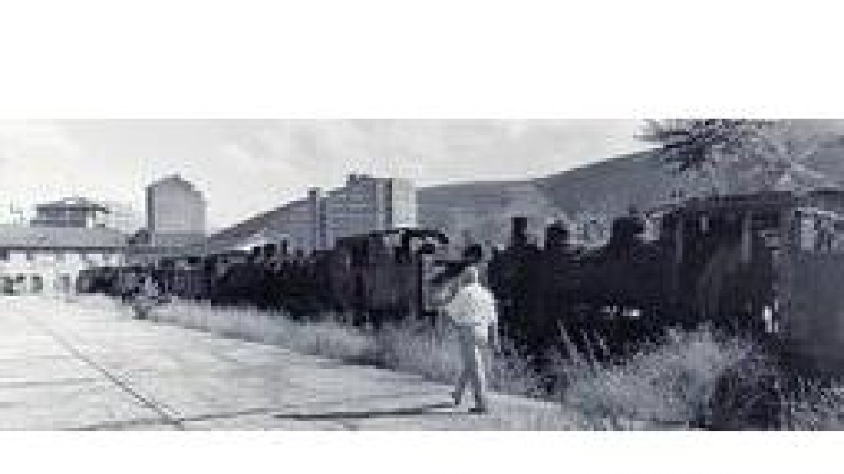 Las locomotoras permanecieron años abandonadas en una vía muerta.