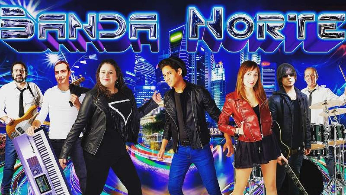 Cartel promocional de la orquesta Banda Norte que estará mañana en Laguna Dalga. DL