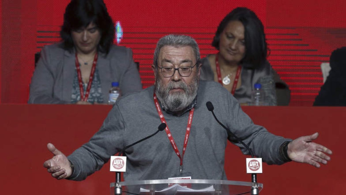 Cándido Méndez, durante la apertura del 42 Congreso Confederal de UGT. KIKO HUESCA