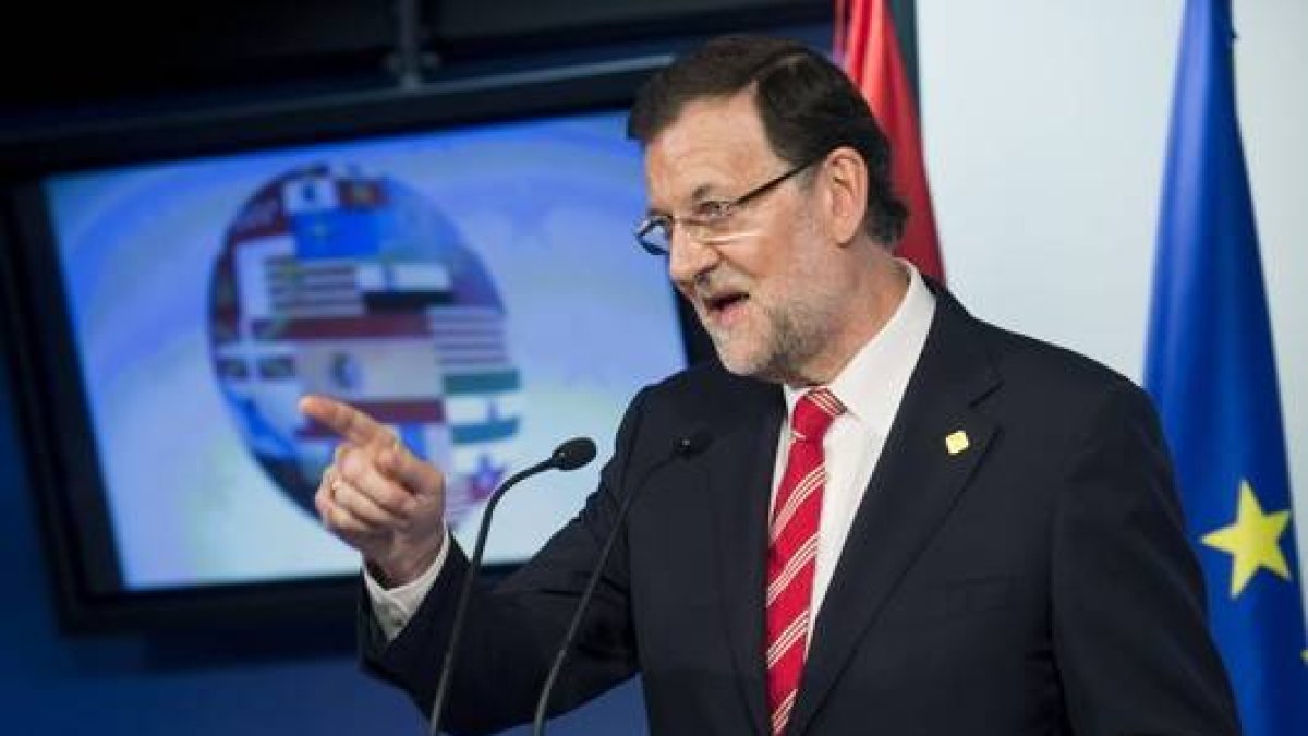 El presidente del Gobierno, Mariano Rajoy, este viernes, en Bruselas.