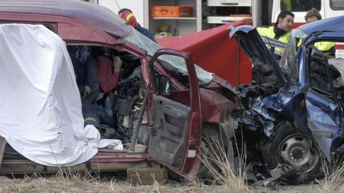 Accidente en la N-330 entre Sabiñánigo y Jaca, en una imagen de archivo.