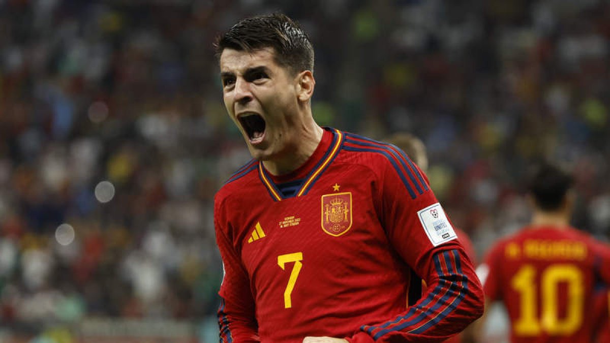 Morata ha anotado en los dos partidos que ha disputado España... y saliendo desde el banquillo. MARTÍN