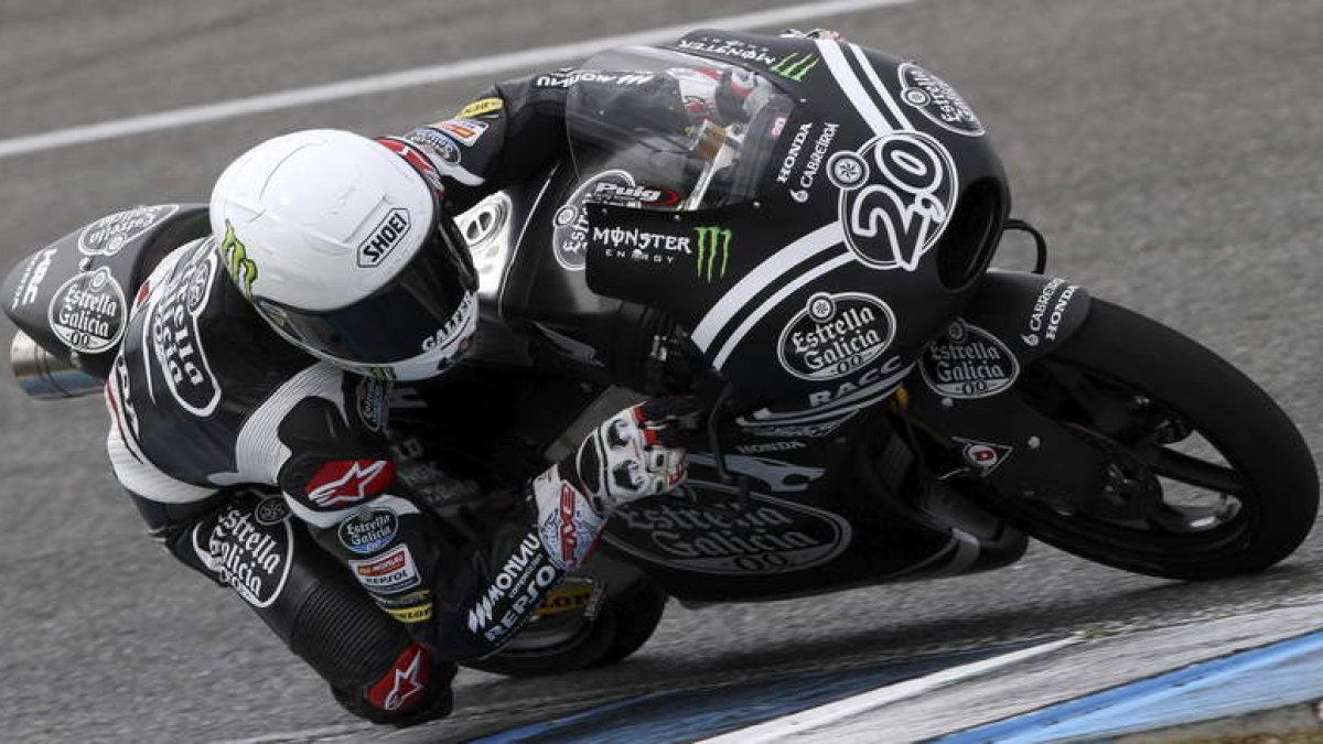 Quartararo en los entrenamientos de ayer en Jerez donde volvió a volar.