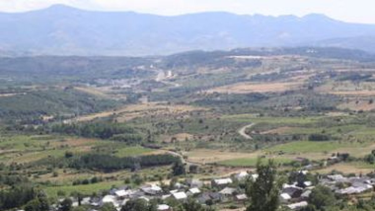 Vistas de Cobrana desde la montaña.