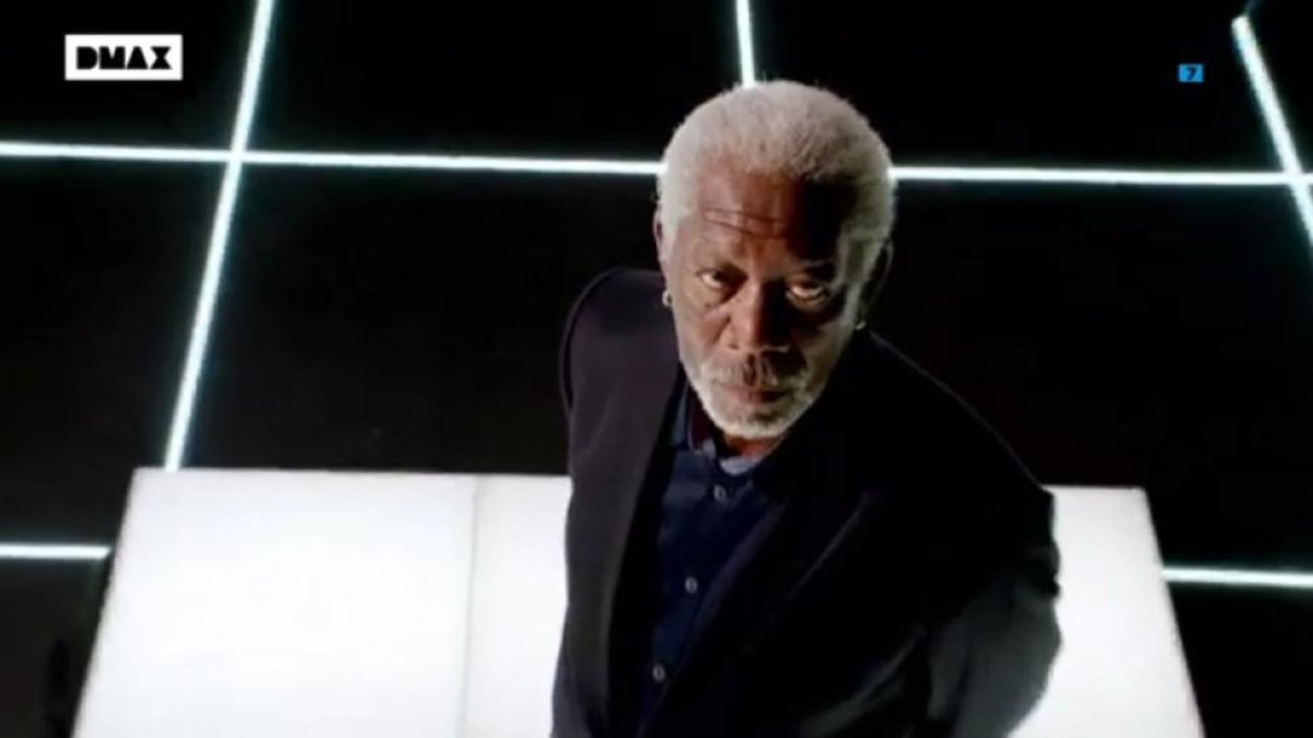 El actor Morgan Freeman, en el programa de DMax 'Secretos del Universo con Morgan Freeman'.