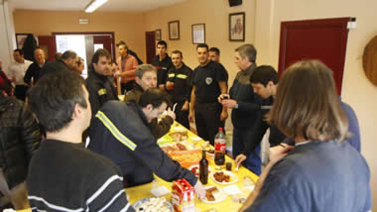Bomberos de León, en la celebración de la festividad de San Juan de Dios.