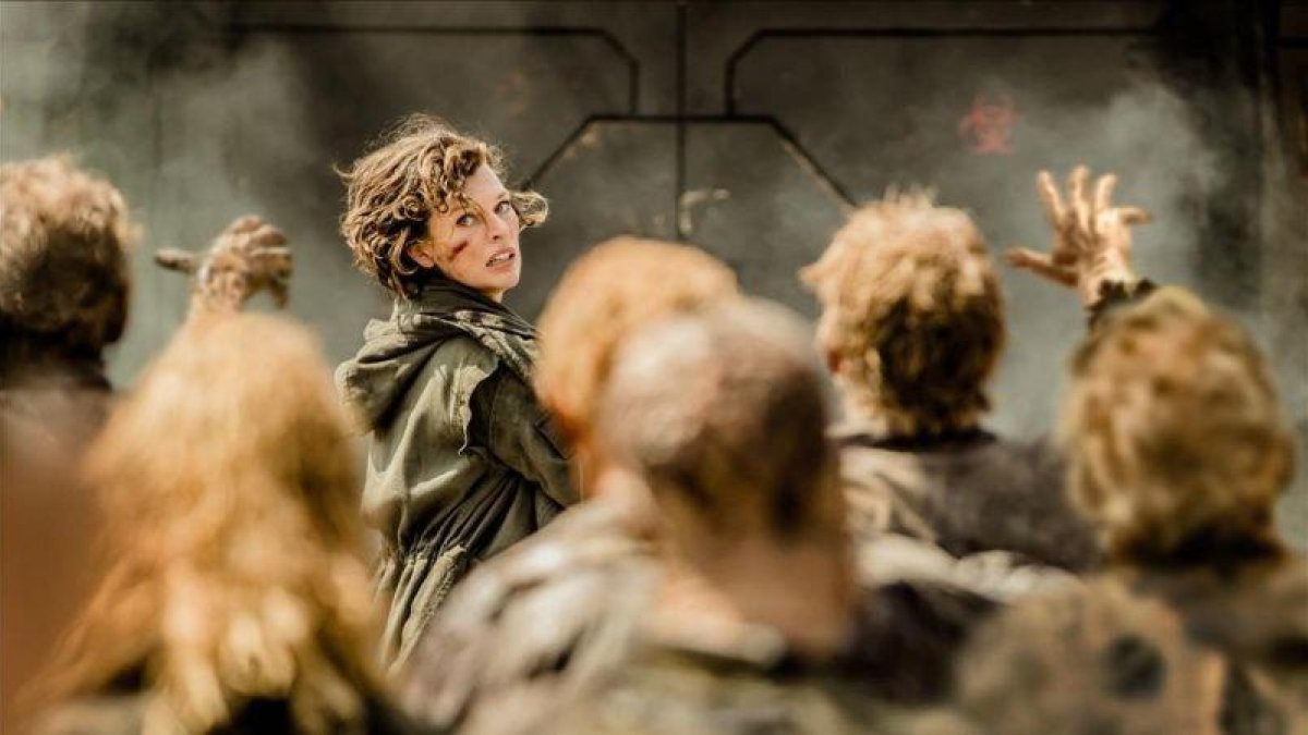 Milla Jovovich en una escena de Resident evil: El capítulo final.