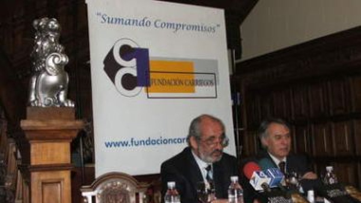 Santos Llamas y Francisco Álvarez, durante la presentación
