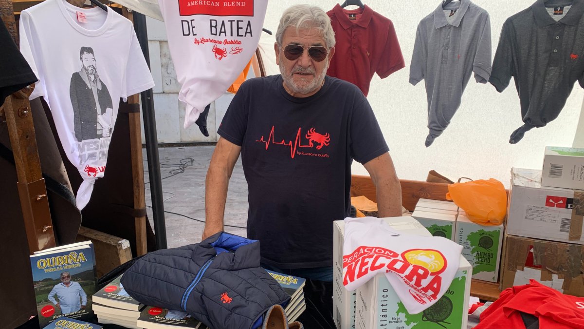 Laureano Oubiña, este jueves en el Mercado de las Tres Culturas de León. Á.C.