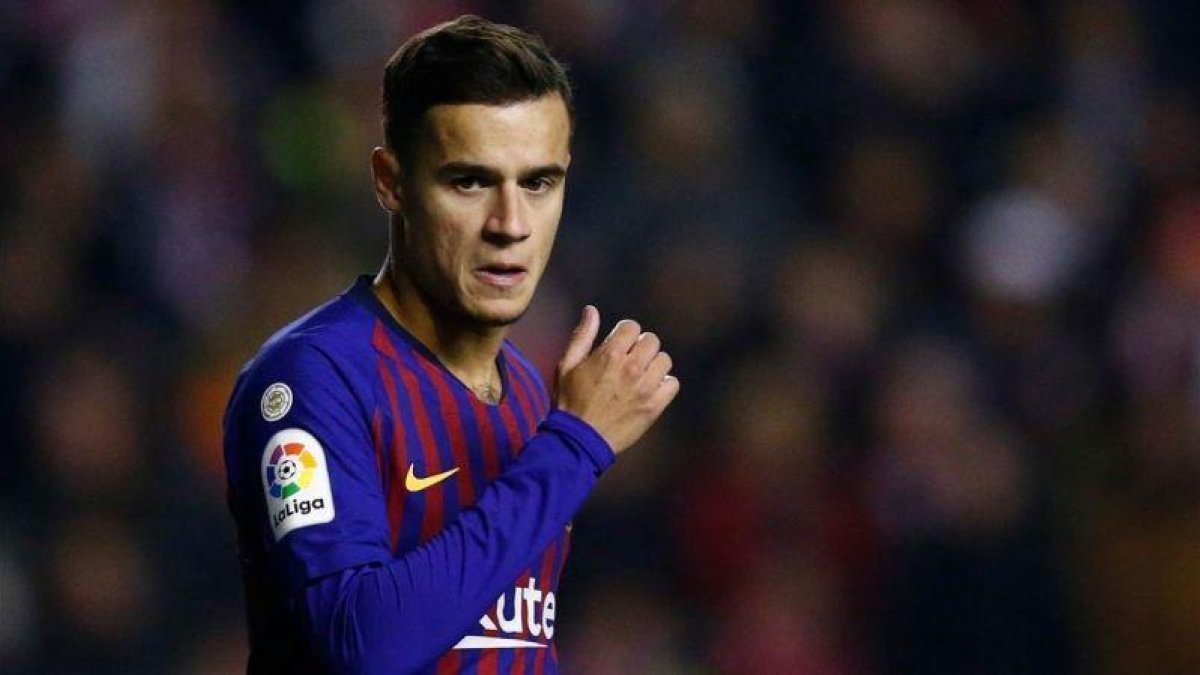 Coutinho, el pasado sábado en Vallecas donde fue sustituido por Valverde.