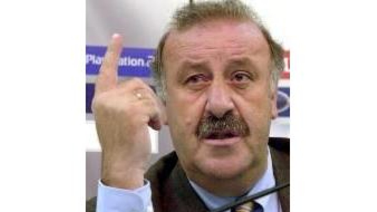 Vicente del Bosque, entrenador del Real Madrid, en una rueda de prensa