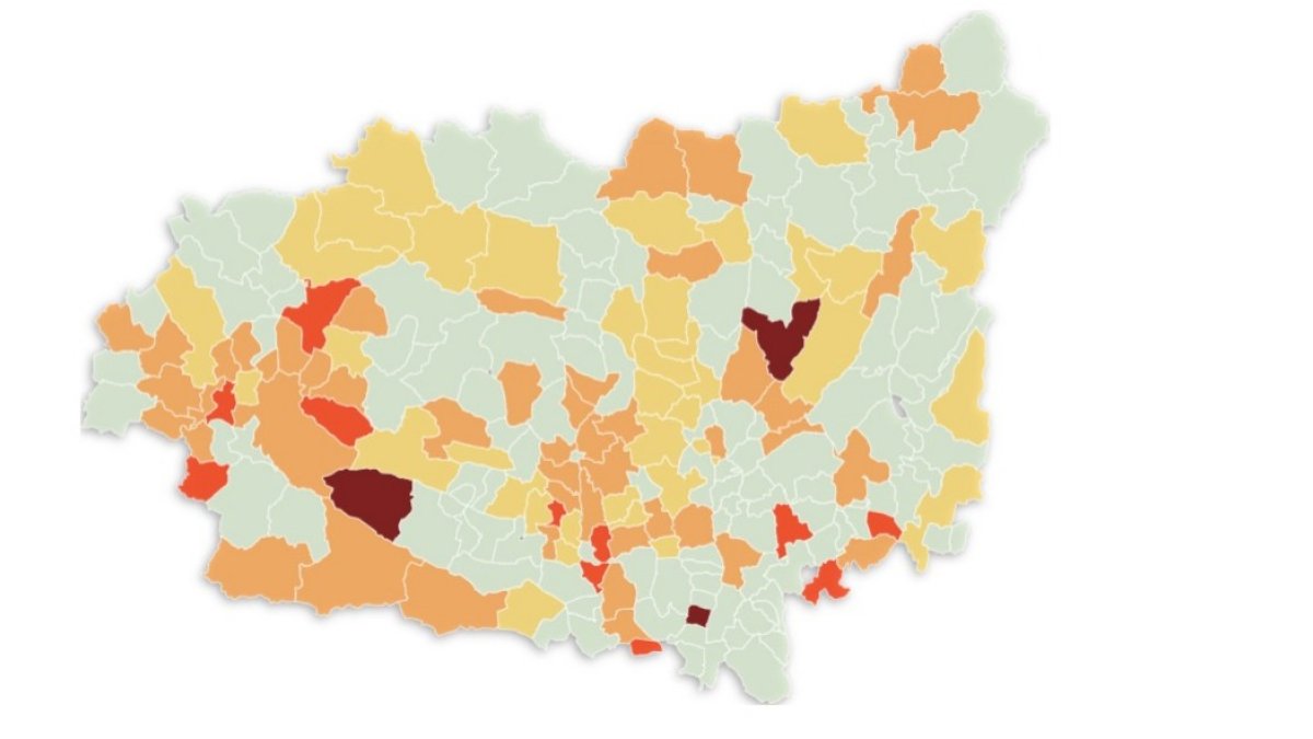 El mapa de la provincia hoy. DL